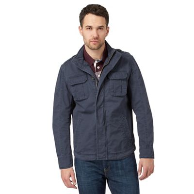St George by Duffer Big and tall navy four pocket jacket